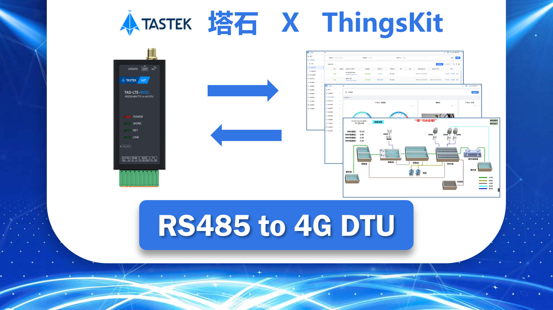 最佳实践：塔石TAS-LTE-892C 4G DTU 接入 ThingsKit 物联网平台